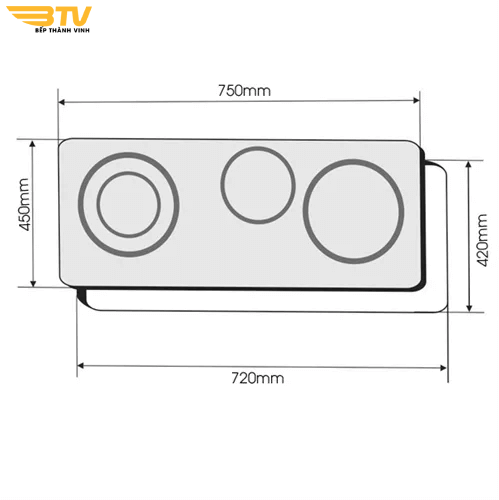 kích thước Bếp Điện Từ Sevilla SV-903IH