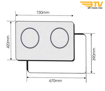 kích thước Bếp Điện Từ Sevilla SV-83IC