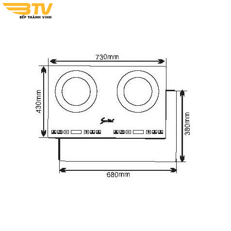 kích thước lắp đặt Bếp Điện Sevilla SV-902H
